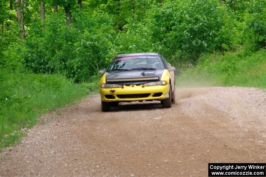 Eli Goethel / Max Sutton Mitsubishi Eclipse on SS3, Woodtick Hollow.