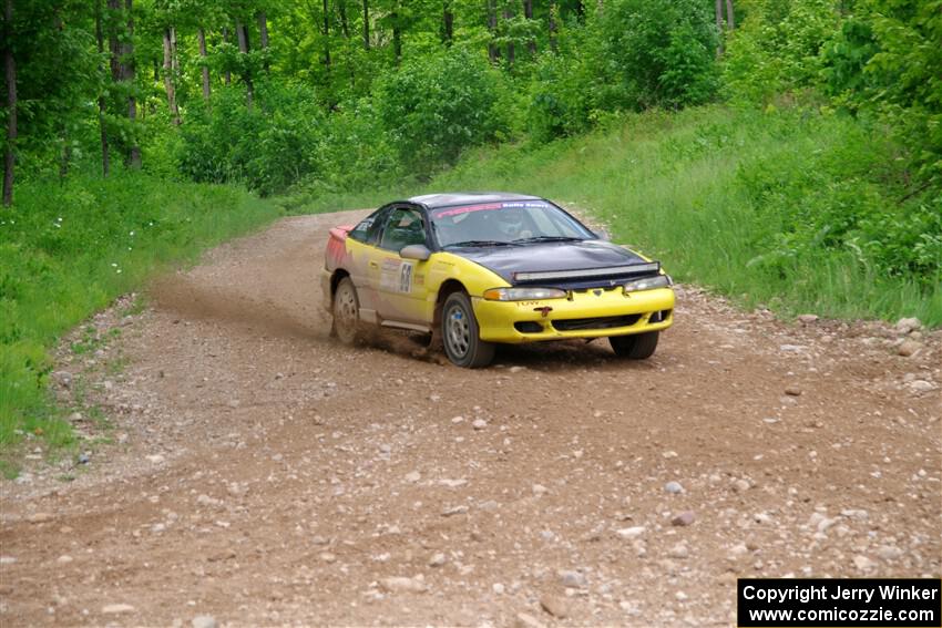 Eli Goethel / Max Sutton Mitsubishi Eclipse on SS3, Woodtick Hollow.