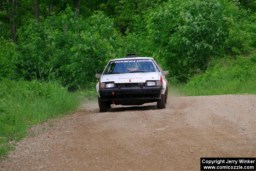 Eric Anderson / Taylor Haelterman Toyota Celica GTS on SS3, Woodtick Hollow.