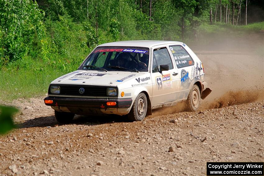 Adam VanDamme / Morgan Engle VW Golf on SS4, Hollow Woodtick.