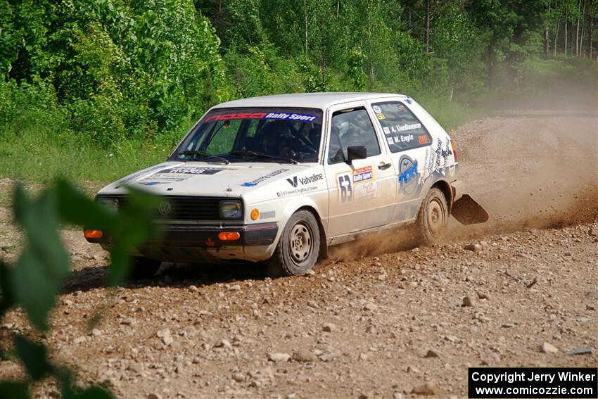 Adam VanDamme / Morgan Engle VW Golf on SS4, Hollow Woodtick.