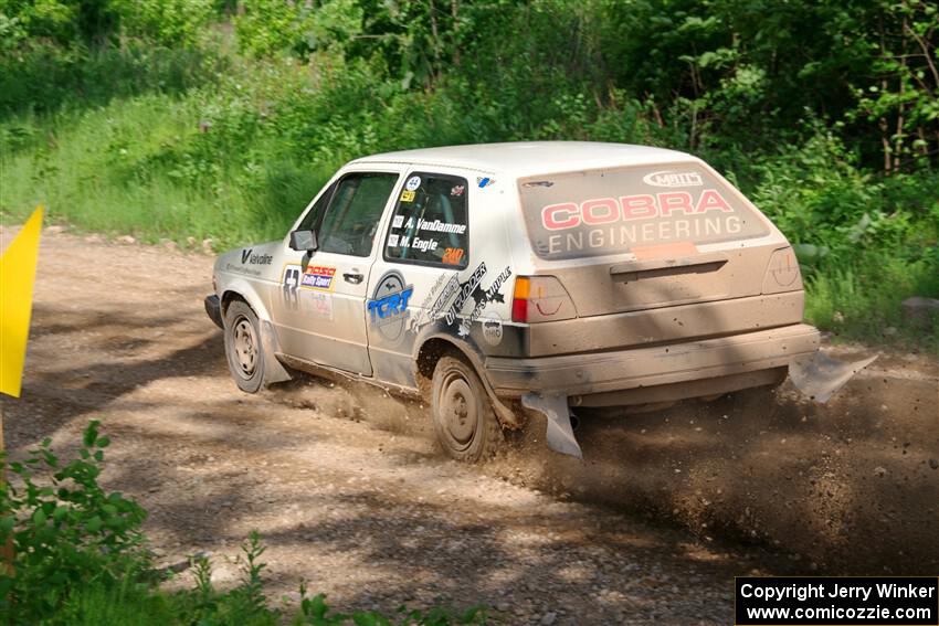 Adam VanDamme / Morgan Engle VW Golf on SS4, Hollow Woodtick.
