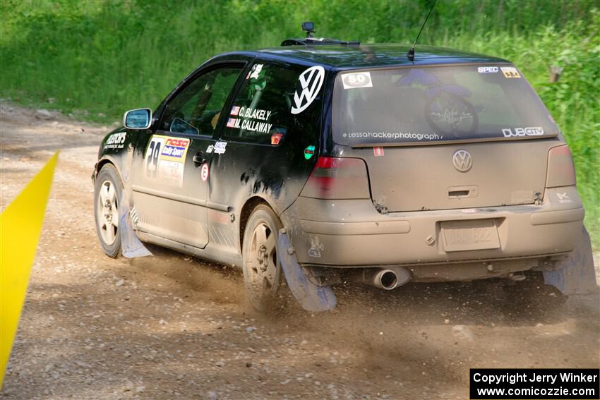 Chase Blakely / Mike Callaway VW GTI on SS4, Hollow Woodtick.