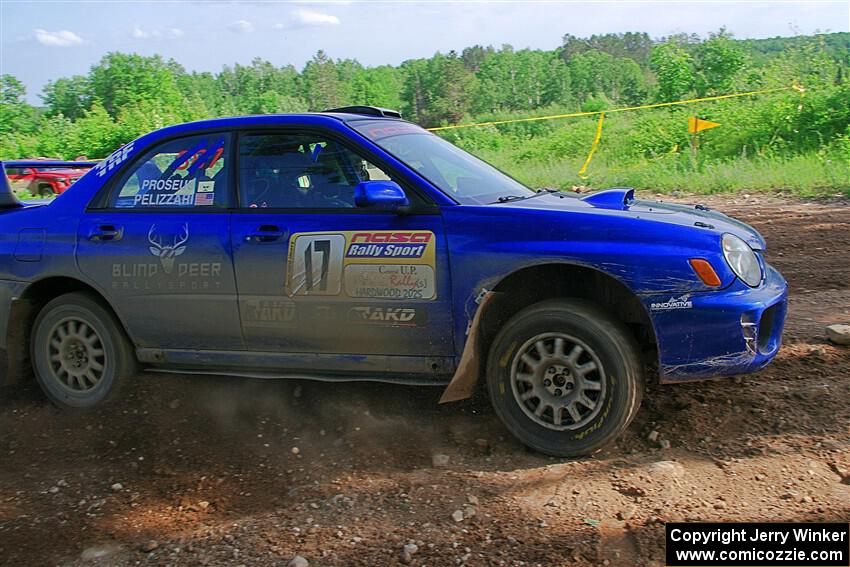 Jimmy Pelizzari / Bryce Proseus Subaru WRX on SS5, Chainsaw Junksin.