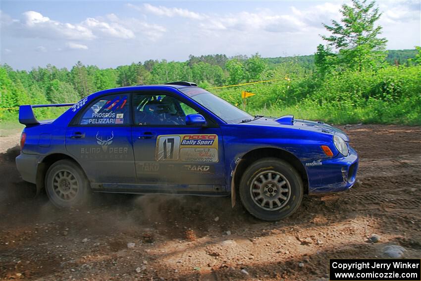 Jimmy Pelizzari / Bryce Proseus Subaru WRX on SS5, Chainsaw Junksin.