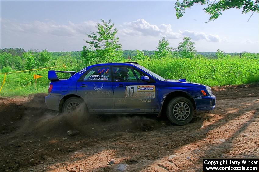 Jimmy Pelizzari / Bryce Proseus Subaru WRX on SS5, Chainsaw Junksin.