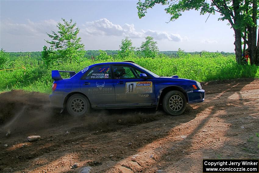 Jimmy Pelizzari / Bryce Proseus Subaru WRX on SS5, Chainsaw Junksin.