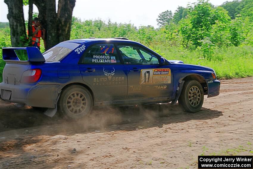 Jimmy Pelizzari / Bryce Proseus Subaru WRX on SS5, Chainsaw Junksin.