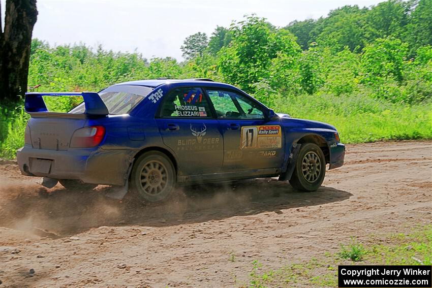 Jimmy Pelizzari / Bryce Proseus Subaru WRX on SS5, Chainsaw Junksin.