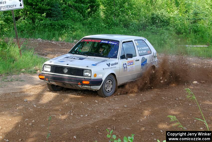 Adam VanDamme / Morgan Engle VW Golf on SS5, Chainsaw Junksin.