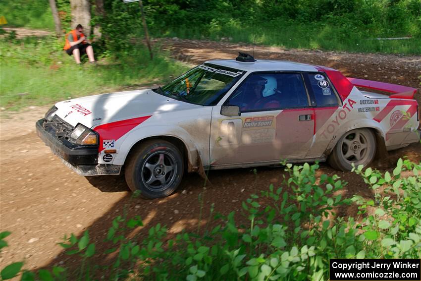 Eric Anderson / Taylor Haelterman Toyota Celica GTS on SS5, Chainsaw Junksin.