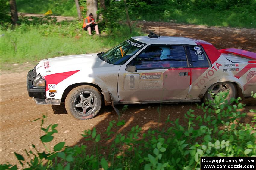 Eric Anderson / Taylor Haelterman Toyota Celica GTS on SS5, Chainsaw Junksin.