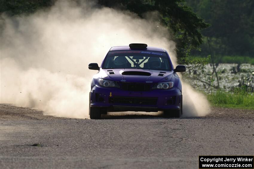 Silas Himes / Rubin Hatfield Subaru WRX STi on SS6, Camp 3 South.
