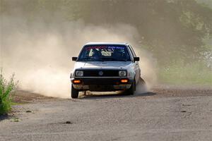 Adam VanDamme / Morgan Engle VW Golf on SS6, Camp 3 South.
