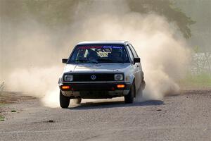 Adam VanDamme / Morgan Engle VW Golf on SS6, Camp 3 South.