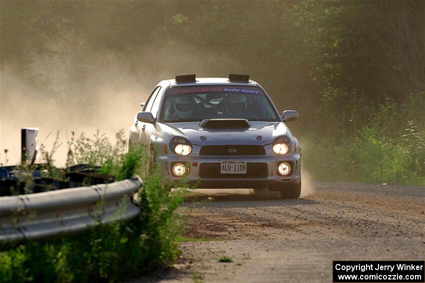Noah Jacobson / Nathan Vance Subaru WRX on SS6, Camp 3 South.