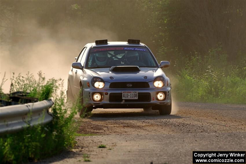 Noah Jacobson / Nathan Vance Subaru WRX on SS6, Camp 3 South.