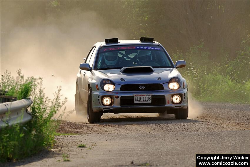 Noah Jacobson / Nathan Vance Subaru WRX on SS6, Camp 3 South.