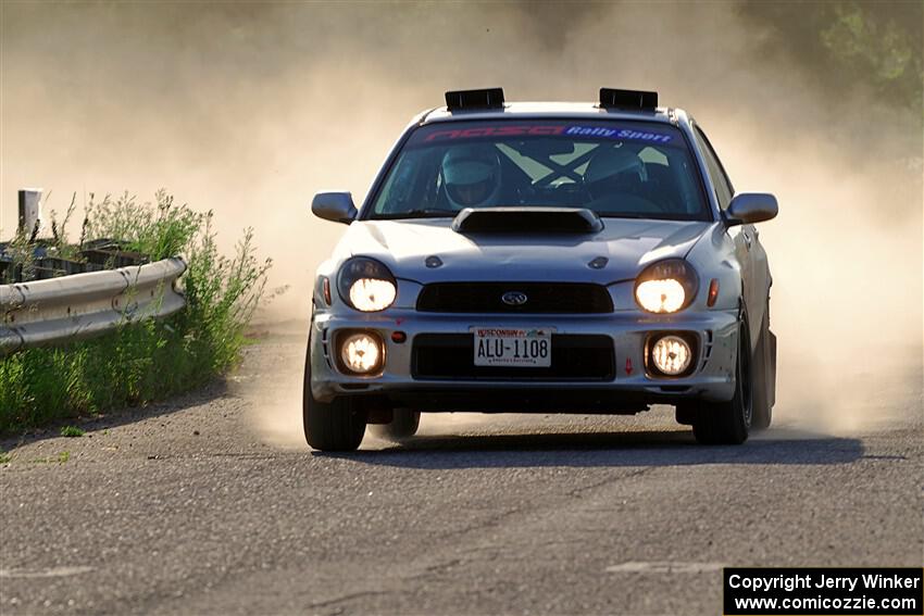 Noah Jacobson / Nathan Vance Subaru WRX on SS6, Camp 3 South.