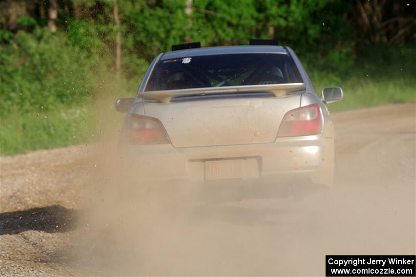 Noah Jacobson / Nathan Vance Subaru WRX on SS6, Camp 3 South.