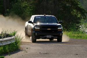 A Chevy Silverado sweeps SS6, Camp 3 South.