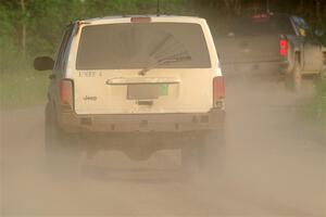 A Jeep Cherokee XJ sweeps SS6, Camp 3 South.