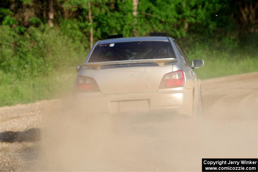Noah Jacobson / Nathan Vance Subaru WRX on SS6, Camp 3 South.