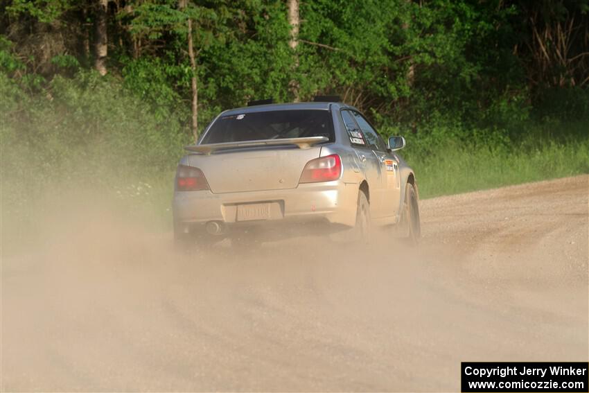 Noah Jacobson / Nathan Vance Subaru WRX on SS6, Camp 3 South.