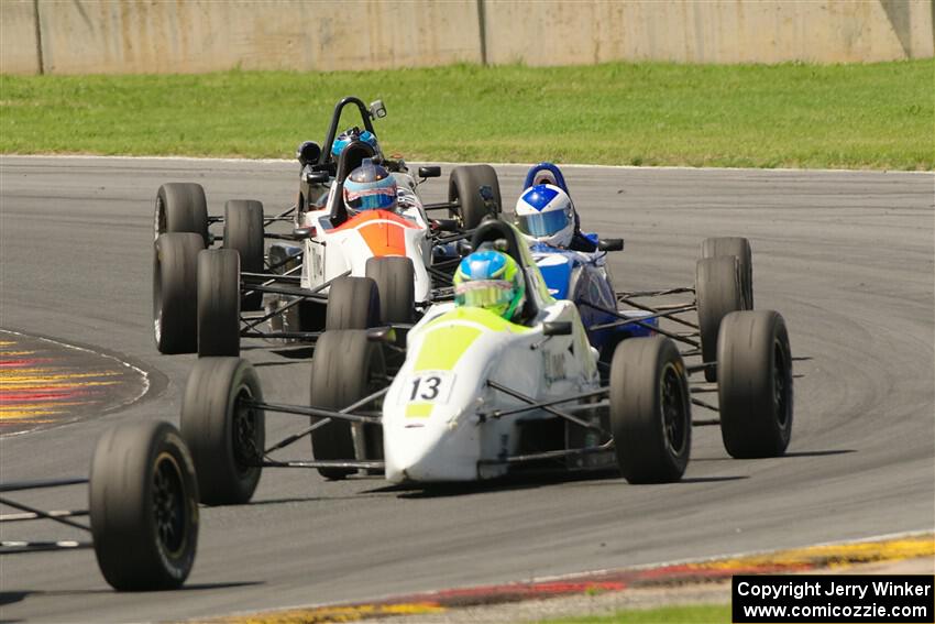 Ethan Tovo's Mygale FF-E, Timothy Steele's Van Diemen RF02, Jackson Tovo's  Mygale FF-J and Trevor Russell's Ray FF1600