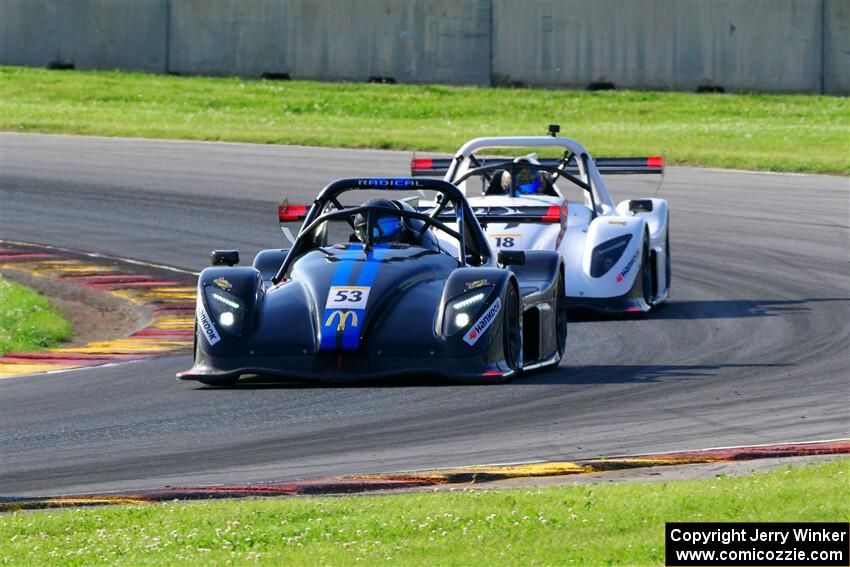 Chris Huhn's Radical SR3 XXR 1500 and Vaughn Glace's Radical SR3 XXR 1500