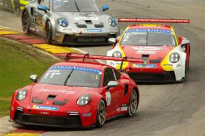 Ryan Gates', Sean McAlister's and Alan Metni's Porsche GT3 Cups