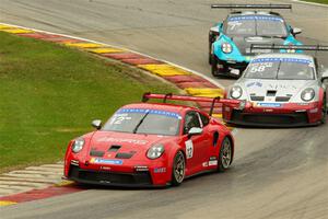 Leh Keen's, T.J. Fischer's and Maxwell Root's Porsche GT3 Cups