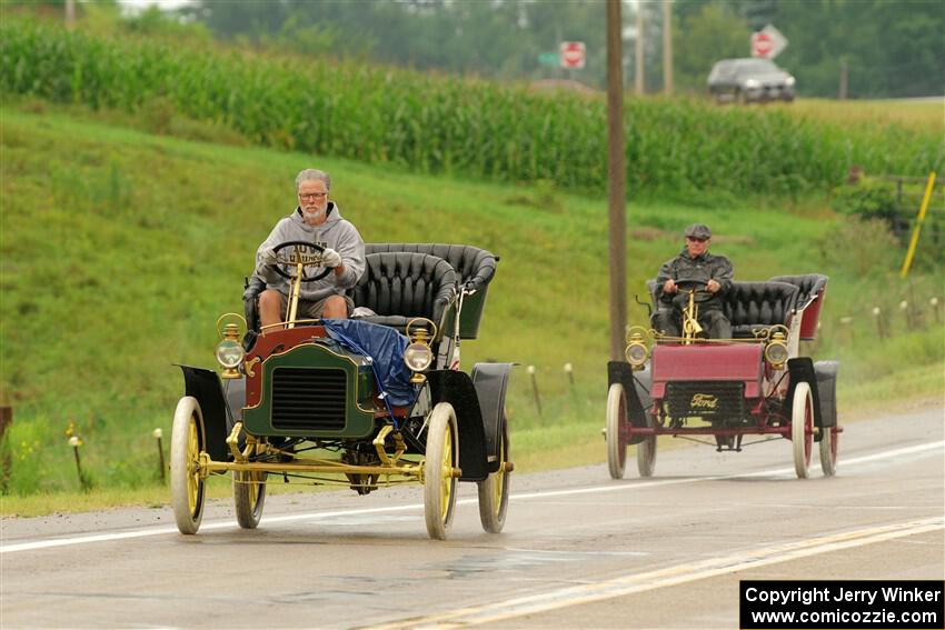 Jeff Fries' 1905 Ford Model F and Rick Lindner's 1903 Ford