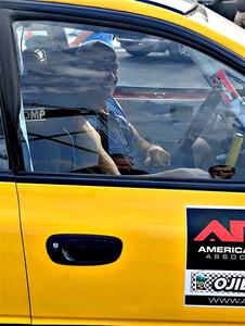 Mark Lietha drives the Steve Gingras / Katie Gingras Subaru Impreza into parc expose at Soo Pass Ranch.