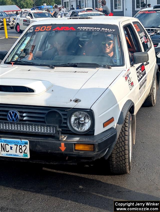 Josh Nykanen / Corey Morris VW GTI at parc expose at Soo Pass Ranch.