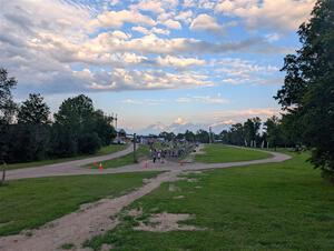 The overall view of the first corner on SS1, Soo Pass I.