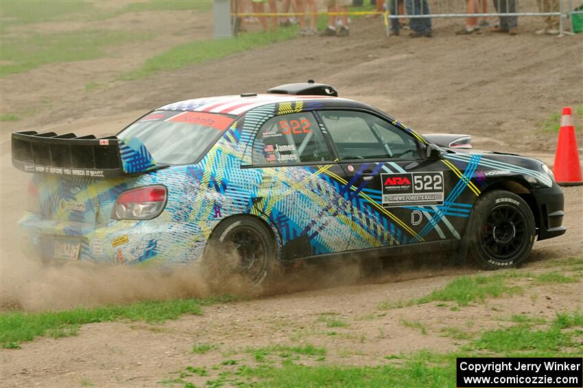 Matt James / Jackie James Subaru Impreza on SS1, Soo Pass I.