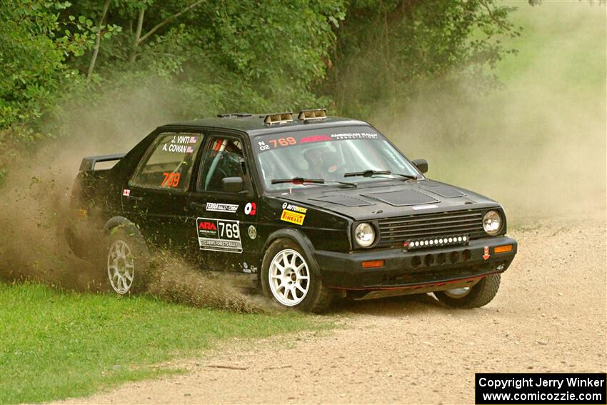 Andy Cowan / John Vinti VW Jetta VR6 on SS1, Soo Pass I.