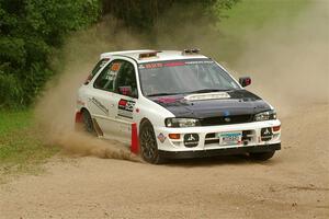 Aidan Hicks / John Hicks Subaru Impreza Wagon on SS1, Soo Pass I.