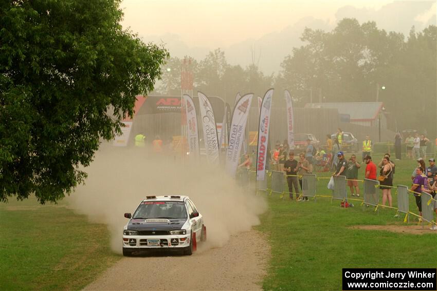 Aidan Hicks / John Hicks Subaru Impreza Wagon on SS1, Soo Pass I.
