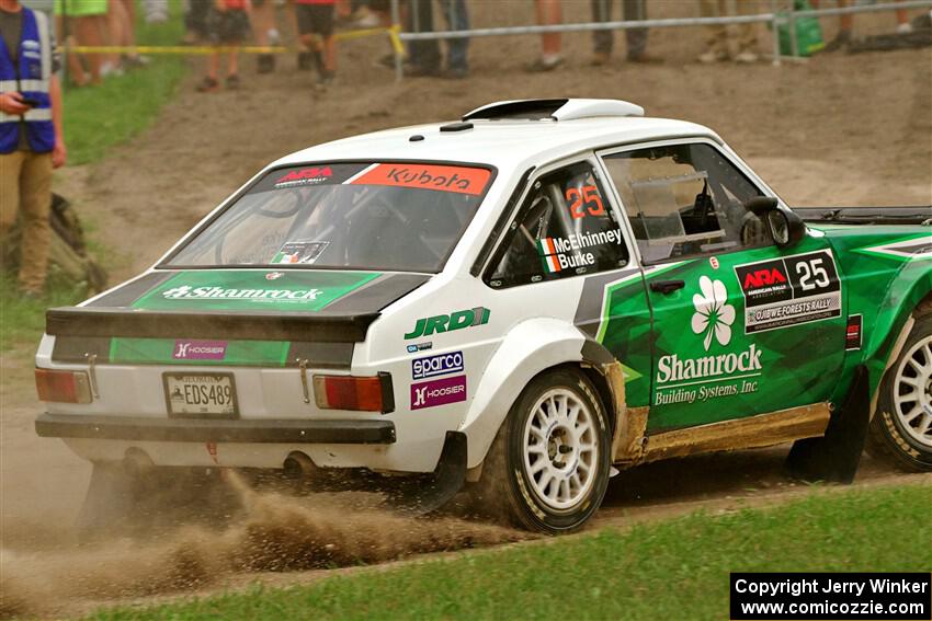 Seamus Burke / Gary McElhinney Ford Escort Mk II on SS1, Soo Pass I.