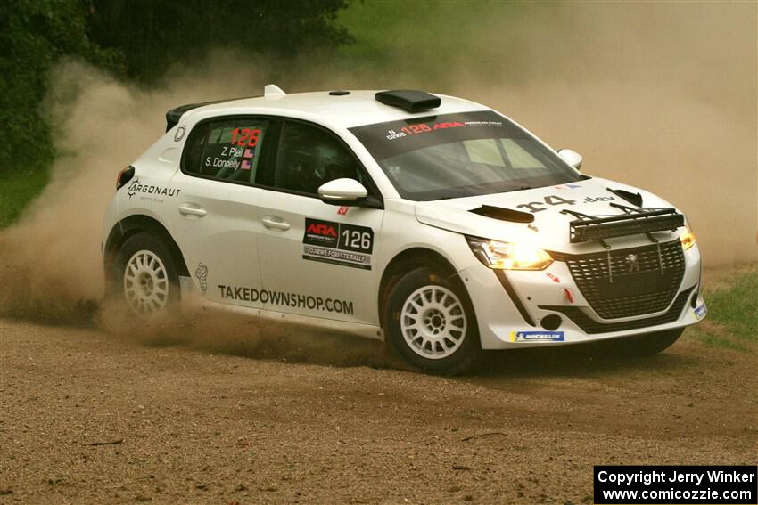 Sean Donnelly / Zach Pfeil Peugeot 208 Rally4 on SS1, Soo Pass I.