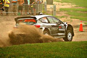 Javier Olivares / K.J. Miller Ford Fiesta Rally2 on SS1, Soo Pass I.