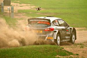 Javier Olivares / K.J. Miller Ford Fiesta Rally2 on SS1, Soo Pass I.