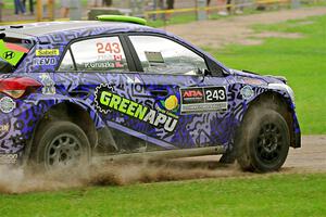 Patrick Gruszka / John Hall Hyundai i20 R5 on SS1, Soo Pass I.