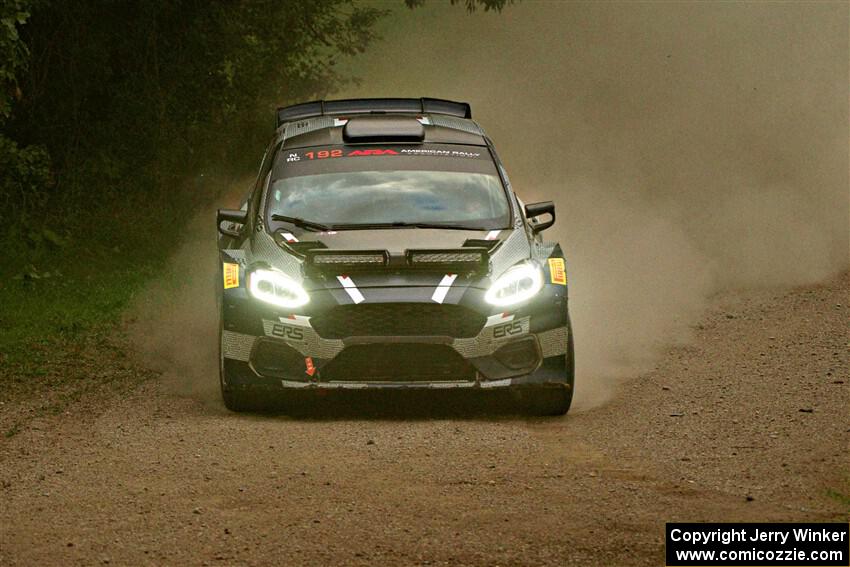 Javier Olivares / K.J. Miller Ford Fiesta Rally2 on SS1, Soo Pass I.