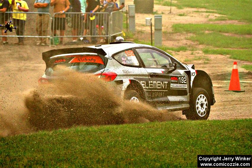 Javier Olivares / K.J. Miller Ford Fiesta Rally2 on SS1, Soo Pass I.