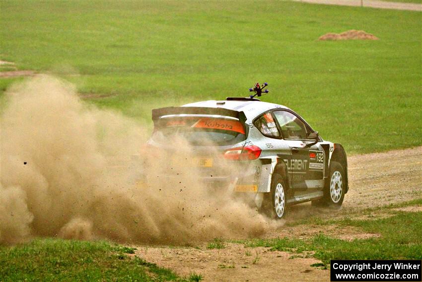 Javier Olivares / K.J. Miller Ford Fiesta Rally2 on SS1, Soo Pass I.