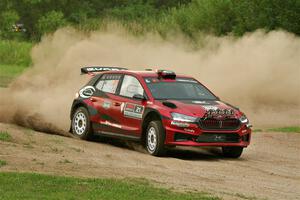 Conner Martell / Alex Gelsomino Skoda Fabia RS Rally2 on SS1, Soo Pass I.