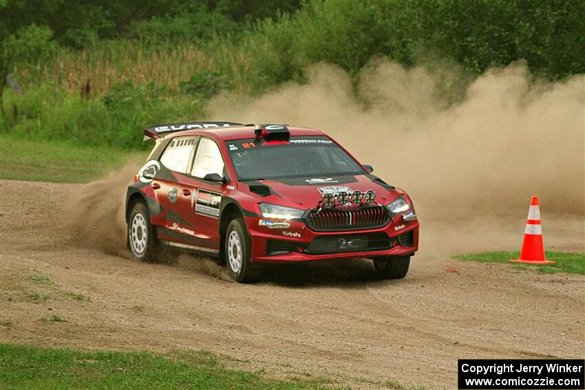 Conner Martell / Alex Gelsomino Skoda Fabia RS Rally2 on SS1, Soo Pass I.